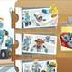 Each tab represents a level with different things to build. The toolbox takes you straight to the coding sandbox.